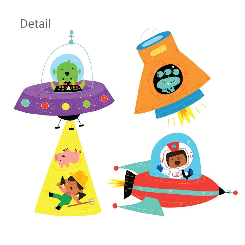 DECOWALL DS-8017 Planets and Space Kids Wall Stickers Wall Decals Peel and Stick Removable Wall Stickers for Kids Nursery Bedroom Living Room (Small) d?cor - Image 4